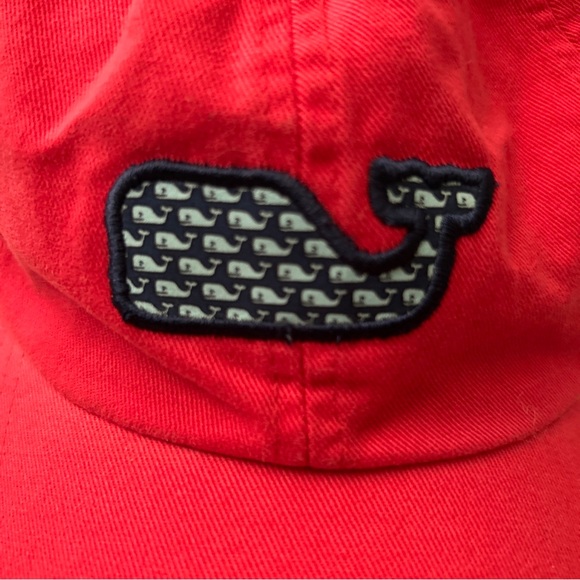 Vineyard Vines Hat Cap Baseball Adjustable Red Whale Navy Blue USA Patriotic - Picture 3 of 6